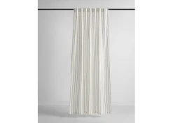 Urban Barn Aelene Striped Curtain Panel 96" Ivory/Black- Curtains