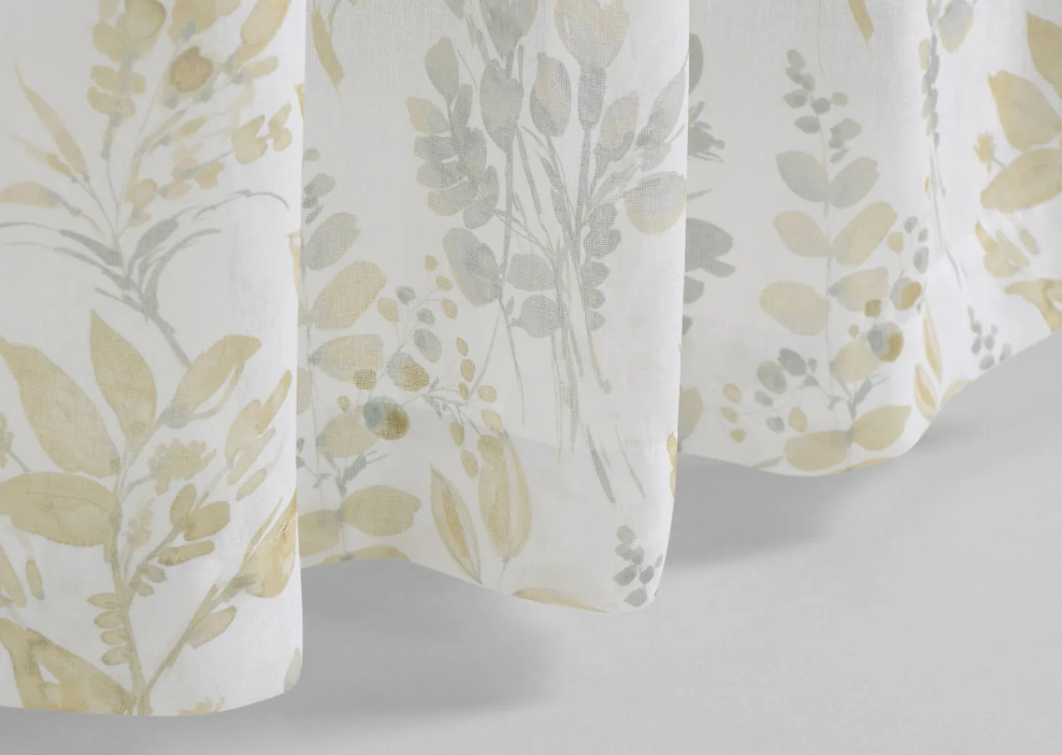 Urban Barn Amalia Meadow Sheer Curtain Panel 96" Ivory/Multi- Curtains