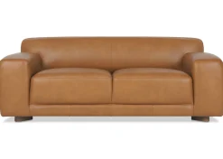 Urban Barn Beau Leather Sofa -Leo Tan- Sofas & Sectionals