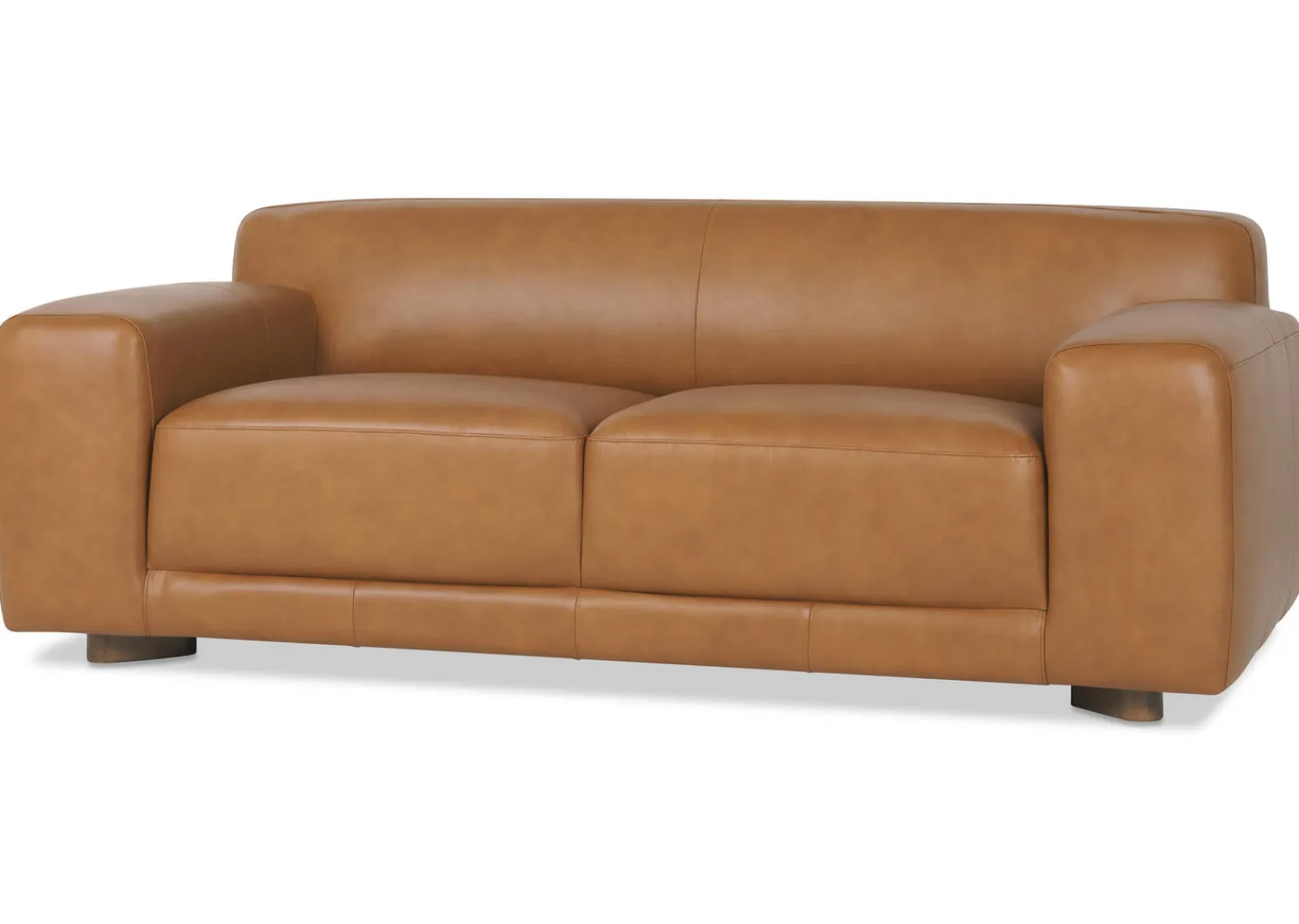 Urban Barn Beau Leather Sofa -Leo Tan- Sofas & Sectionals