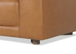 Urban Barn Beau Leather Sofa -Leo Tan- Sofas & Sectionals