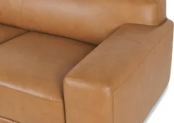 Urban Barn Beau Leather Sofa -Leo Tan- Sofas & Sectionals
