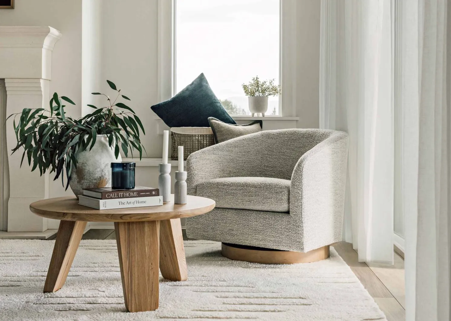 Urban Barn Caleb Swivel Armchair- Accent Chairs