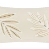 Urban Barn Cambria Cotton Leaf Pillow 14x24 Ivory- Pillows