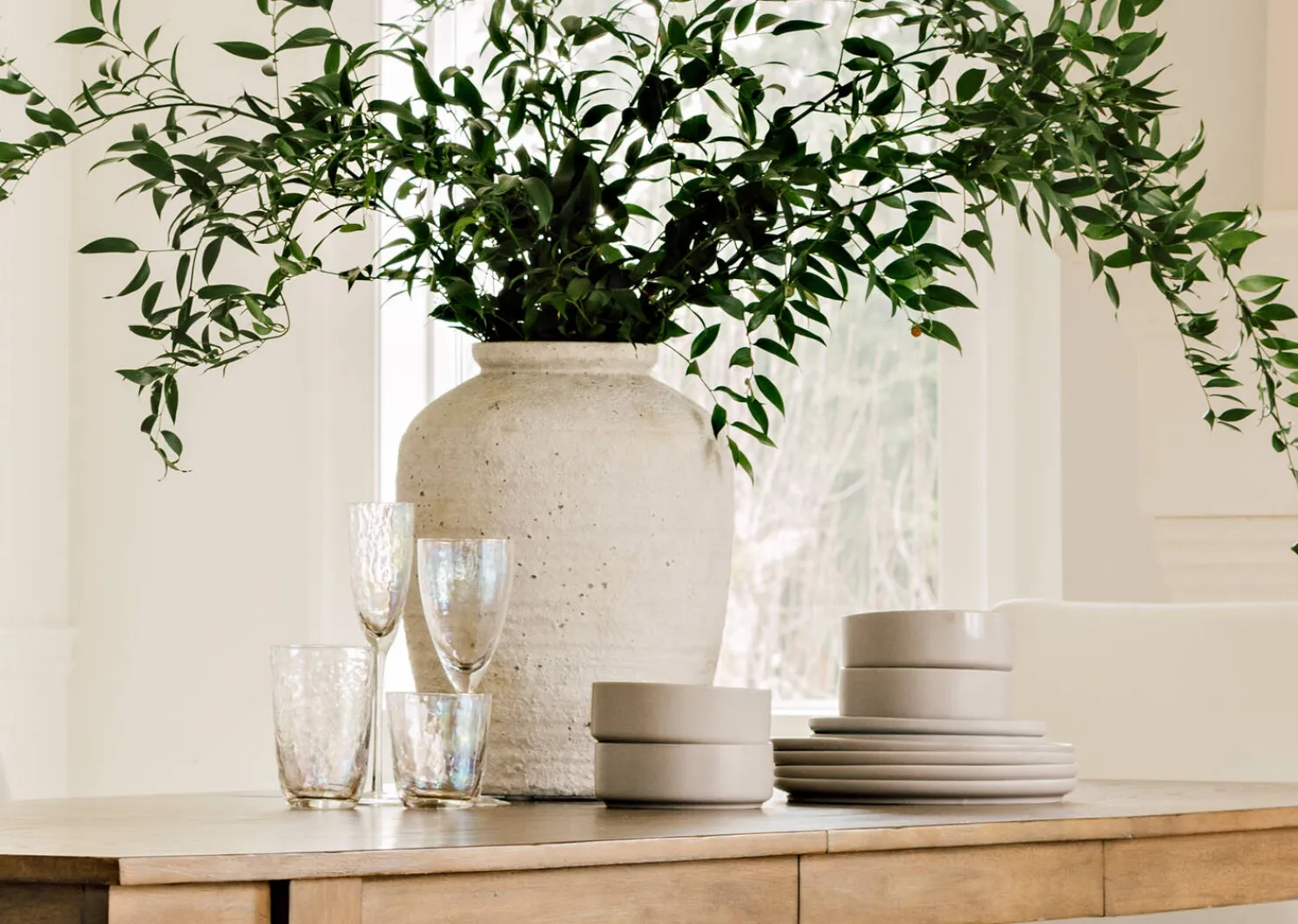 Urban Barn Carmina Vase White- Vases & Planters