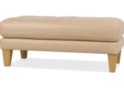 Urban Barn Carson Leather Ottoman- Ottomans & Benches