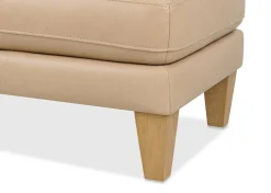Urban Barn Carson Leather Ottoman- Ottomans & Benches
