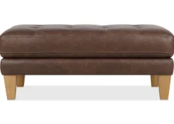 Urban Barn Carson Leather Ottoman- Ottomans & Benches