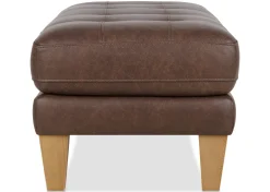 Urban Barn Carson Leather Ottoman- Ottomans & Benches