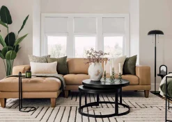 Urban Barn Carson Leather Sofa Chaise- Sofas & Sectionals