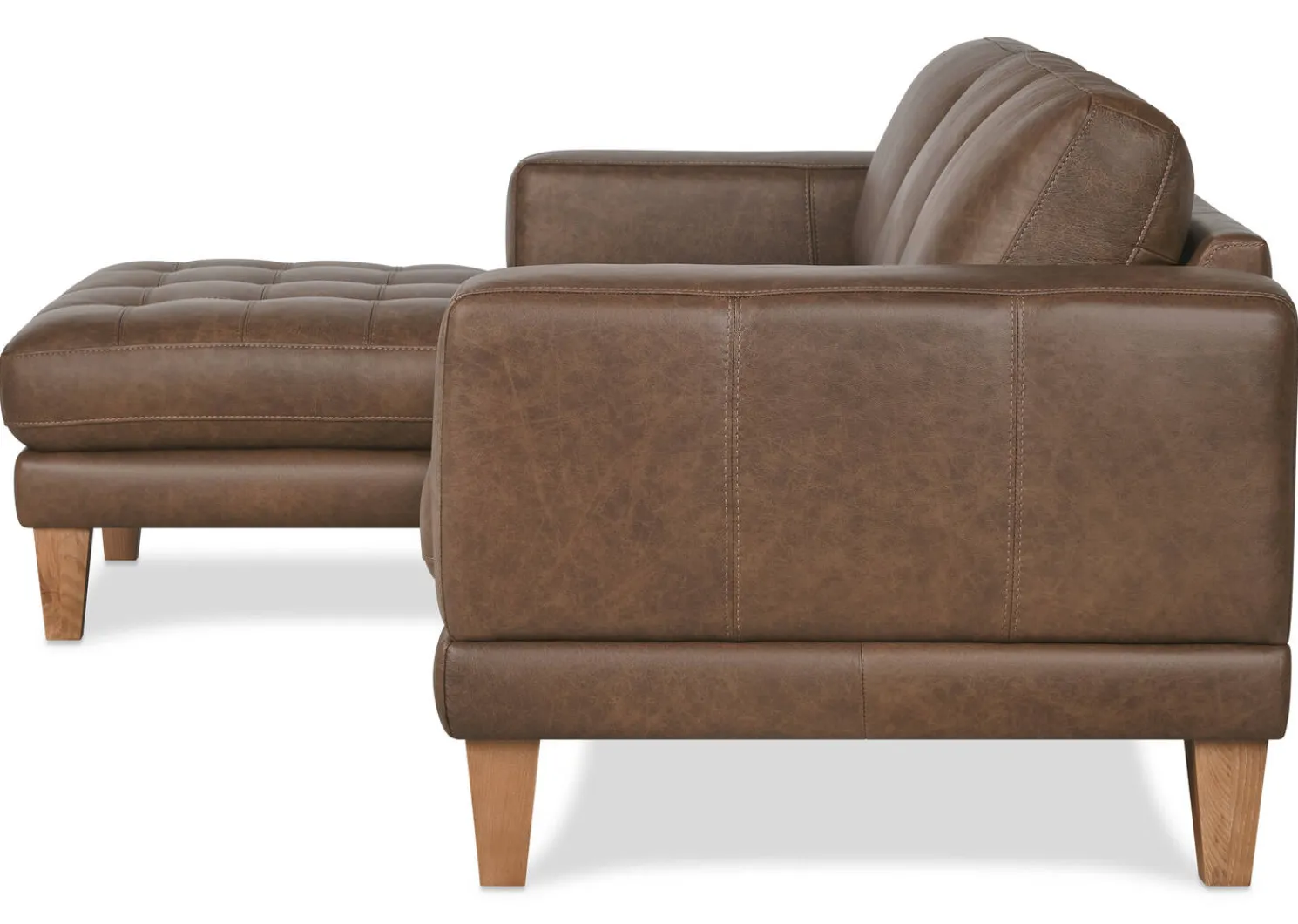 Urban Barn Carson Leather Sofa Chaise- Sofas & Sectionals