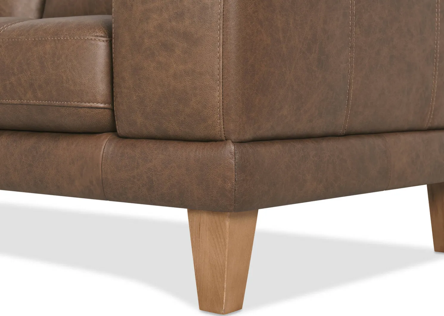 Urban Barn Carson Leather Sofa Chaise- Sofas & Sectionals