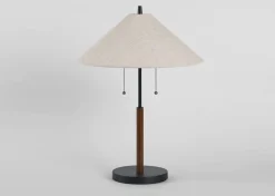 Urban Barn Cayley Table Lamp Walnut/Black- Table Lamps
