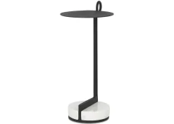 Urban Barn Chet Recycled Metal Accent Table -Ebony- Side Tables