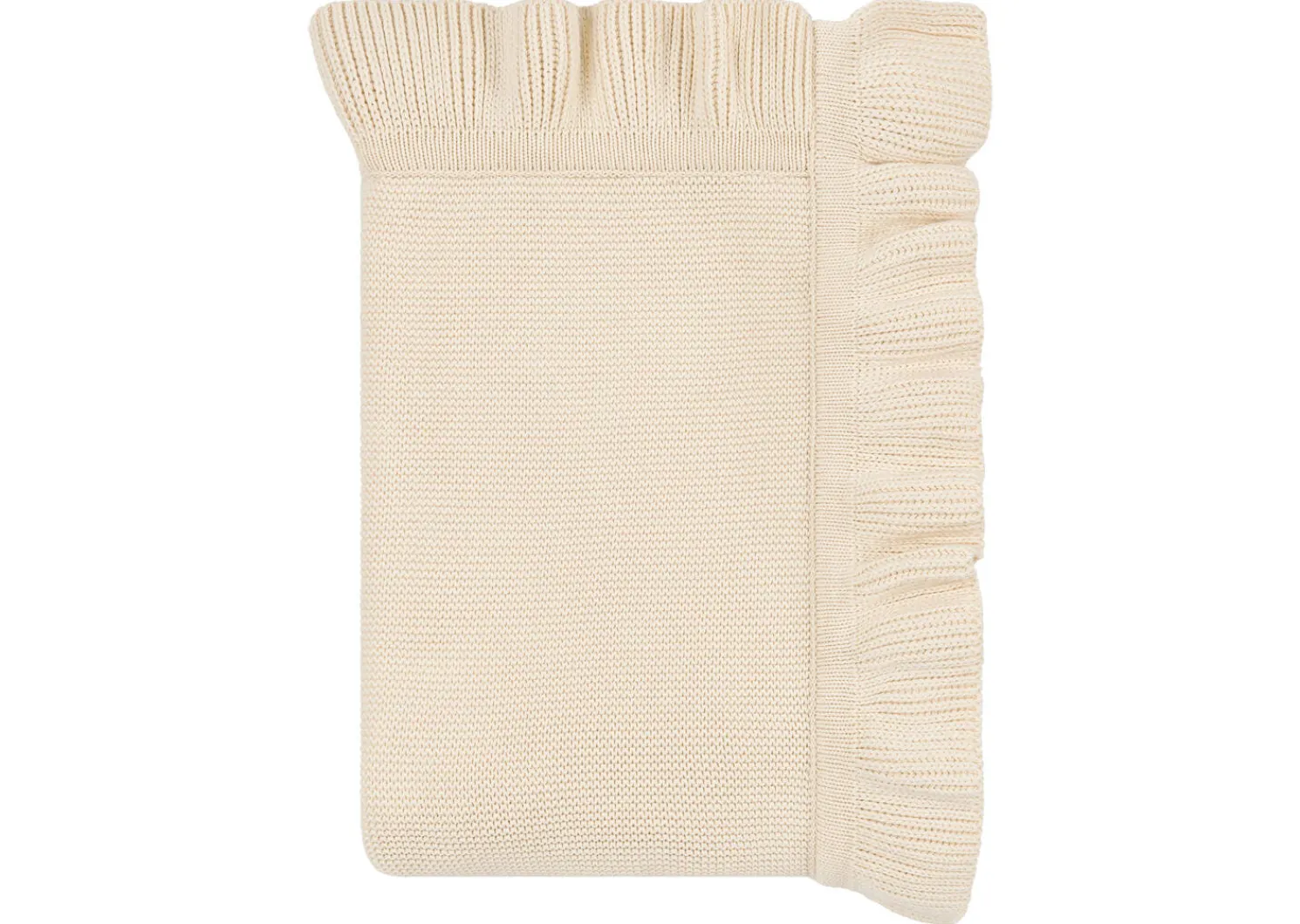 Urban Barn Claridge Cotton Ruffle Throw- Throws