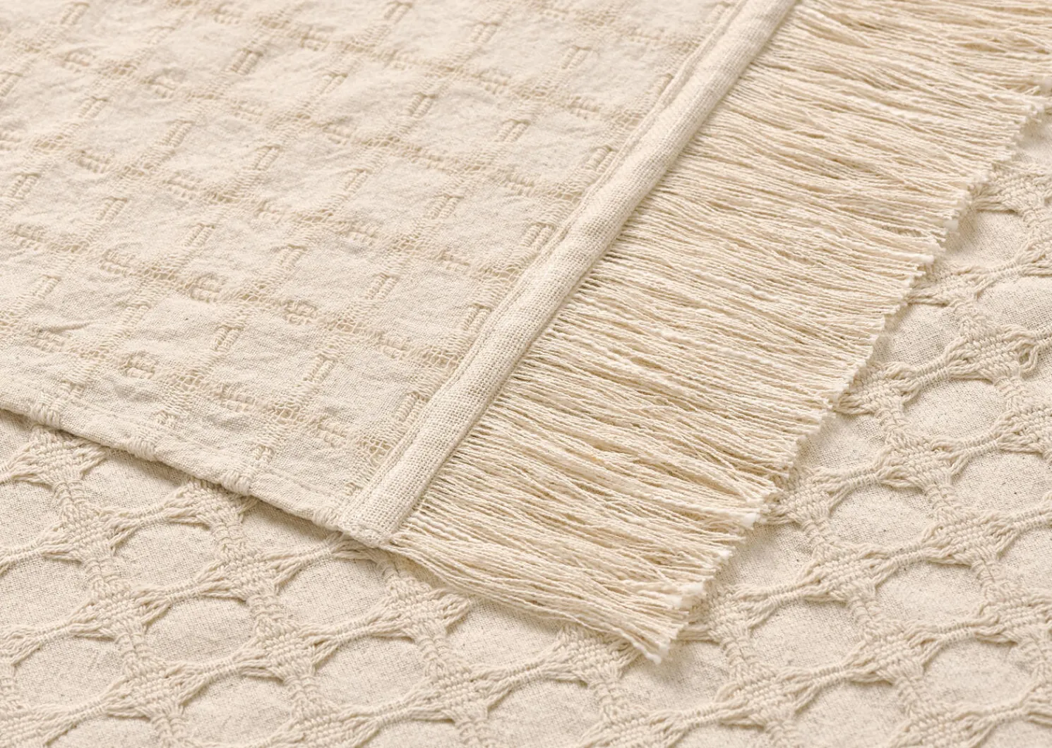 Urban Barn Conrad Cotton Throw Sand- Throws