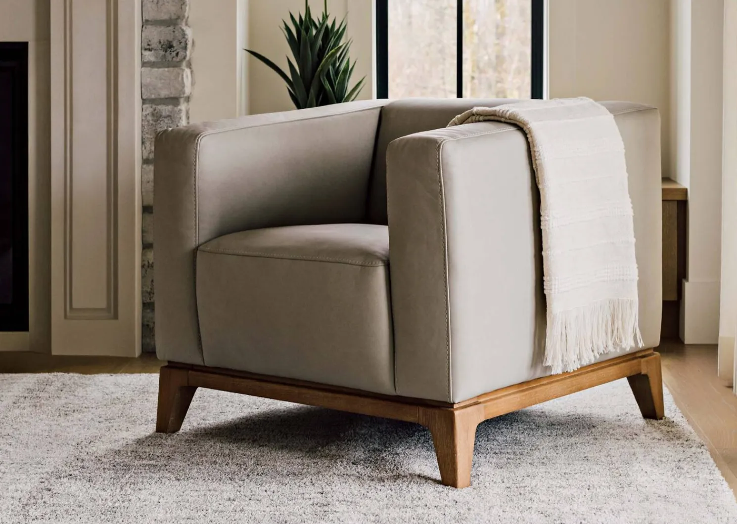 Urban Barn Cyrus Cotton Throw Ivory- Throws