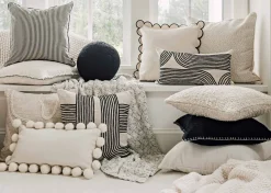 Urban Barn Evora Pillow Sand/Black- Pillows