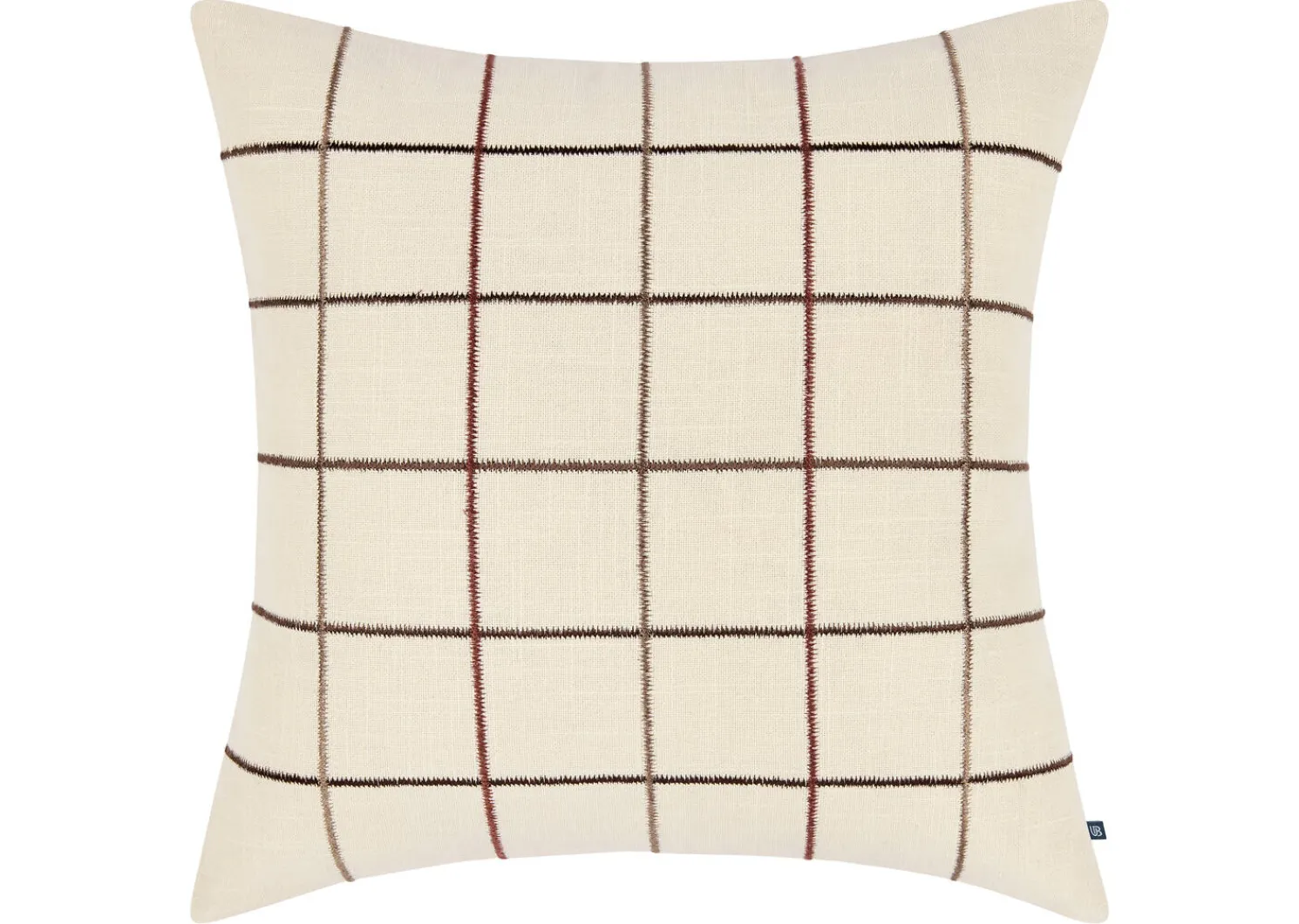 Urban Barn Eyre Cotton Plaid Pillow 20x20 Iv/Multi- Pillows