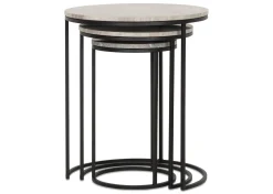 Urban Barn Gael Recycled Metal Nesting Table Set- Side Tables