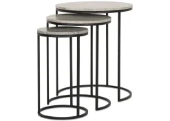 Urban Barn Gael Recycled Metal Nesting Table Set- Side Tables