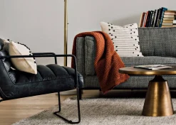 Urban Barn Gershwin Recycled Metal Round Coffee Table- Coffee Tables