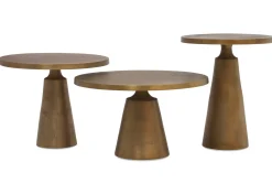 Urban Barn Gershwin Recycled Metal Round Coffee Table- Coffee Tables