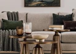 Urban Barn Gershwin Recycled Metal Side Table 24"- Side Tables