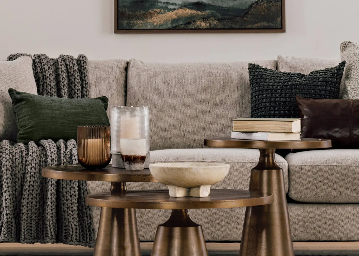 Urban Barn Gershwin Recycled Metal Side Table 20"- Side Tables