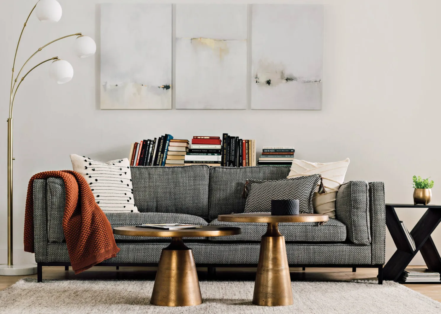 Urban Barn Gershwin Recycled Metal Side Table 20"- Side Tables