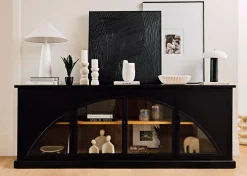 Urban Barn Grantham Reclaimed Wood Sideboard -Mannor Black- Sideboards & Storage