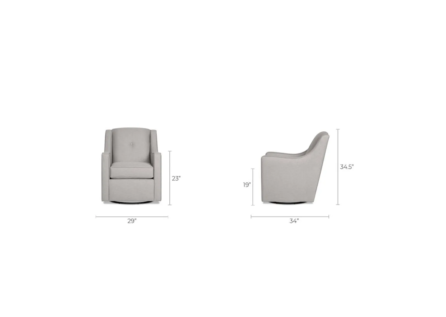 Urban Barn Groove Custom Swivel Chair- Custom Furniture