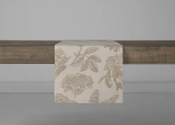 Urban Barn Hydrangea Table Runner Natural/Sand- Table Linens & Coasters