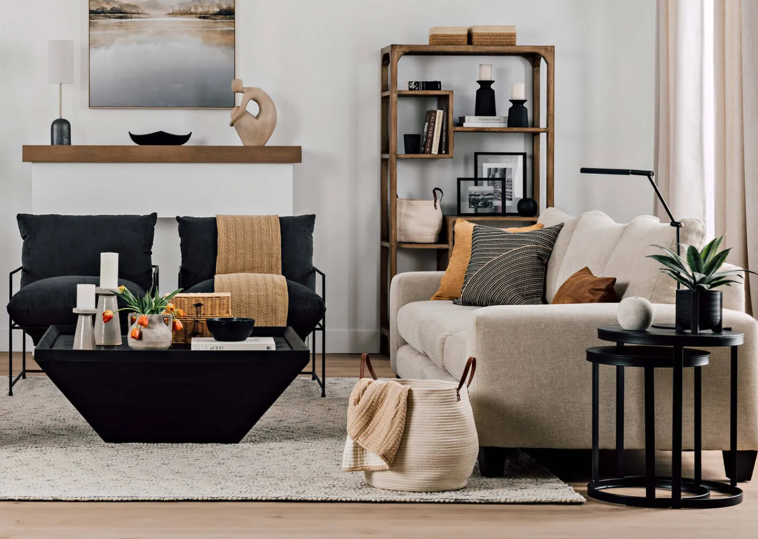 Urban Barn Irwin Recycled Metal Nesting Side Table Set- Side Tables