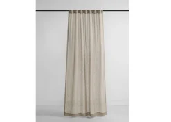 Urban Barn Ivan Striped Sheer Curtain Panel 96" Mushroom- Curtains