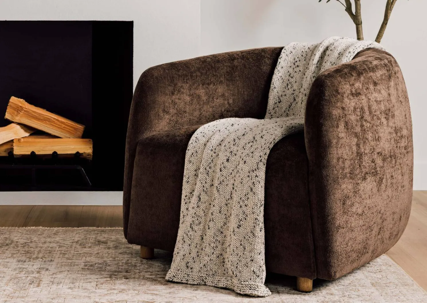 Urban Barn Lanark Cotton Flecked Throw- Throws