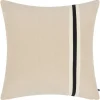 Urban Barn Leslie Cotton Pillow 20x20 Ivory/Black- Pillows