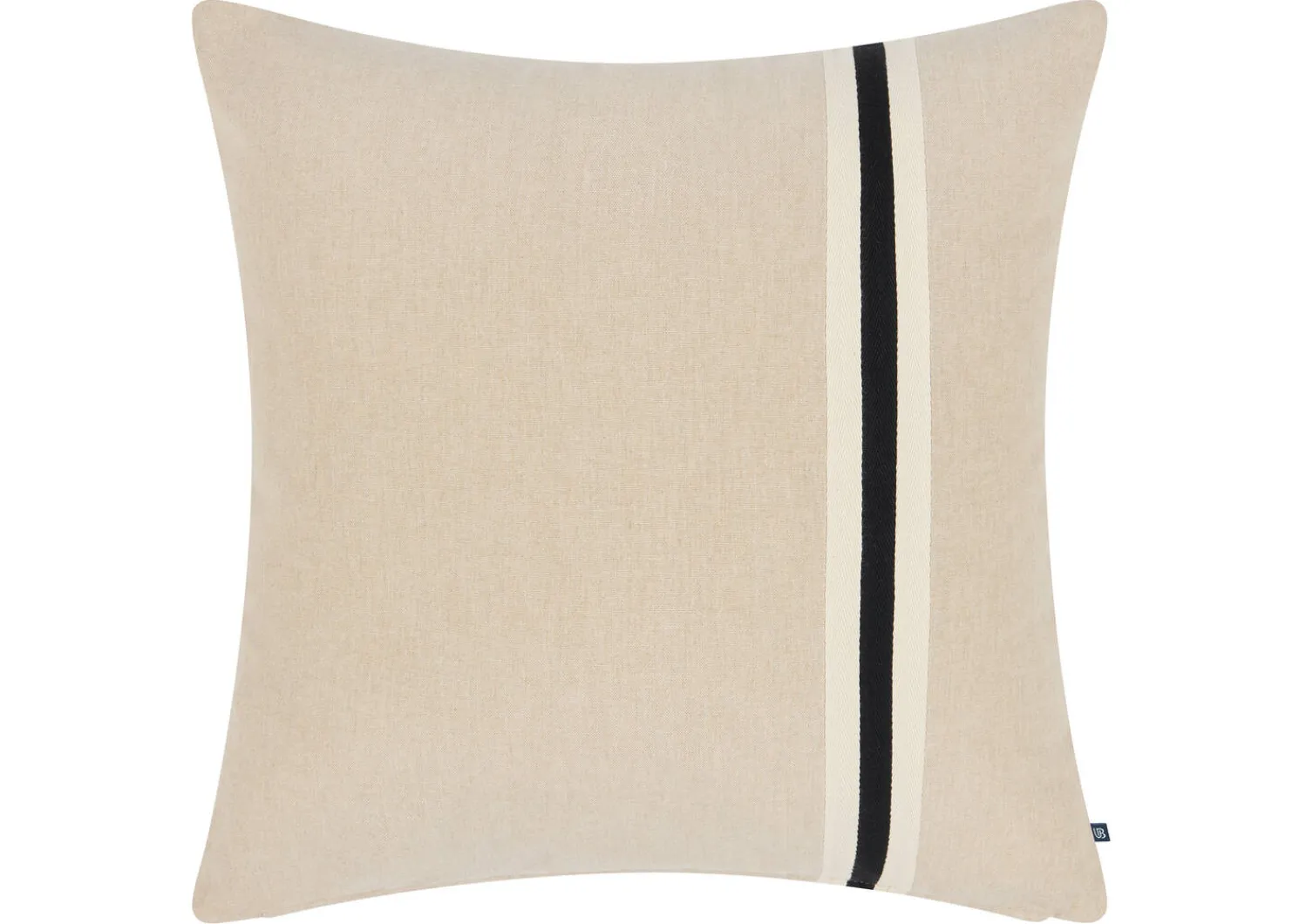 Urban Barn Leslie Cotton Pillow 20x20 Ivory/Black- Pillows