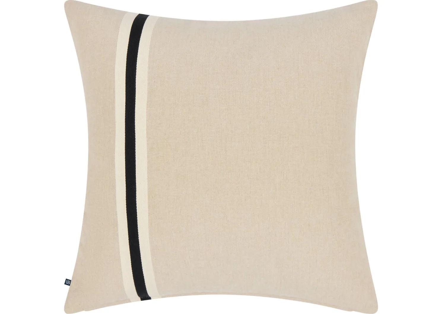 Urban Barn Leslie Cotton Pillow 20x20 Ivory/Black- Pillows