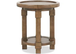 Urban Barn Merrin Round Side Table -Larke Brandy- Side Tables