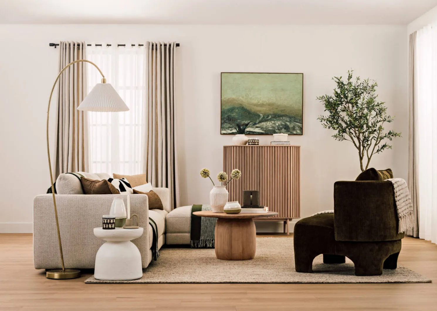 Urban Barn Mila Modular 4-Piece Sofa Chaise- Modular Seating