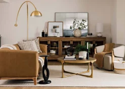 Urban Barn Muse Arc Floor Lamp Brass- Floor Lamps