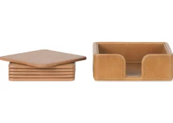 Urban Barn Riva Coaster Set with Holder- Table Linens & Coasters