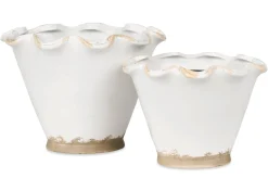 Urban Barn Ruffled Planter- Vases & Planters