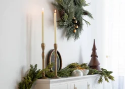 Urban Barn Ryah Candle Holder Antiqued Brass- Candles & Holders