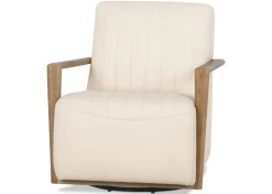Urban Barn Simone Leather Swivel Chair- Accent Chairs