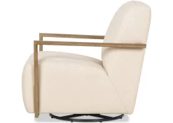 Urban Barn Simone Leather Swivel Chair- Accent Chairs