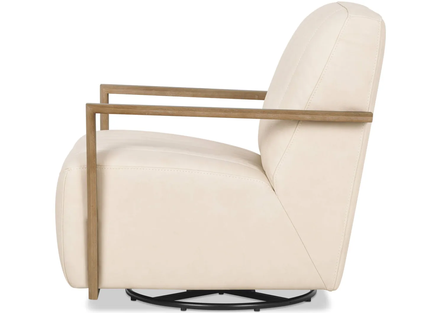 Urban Barn Simone Leather Swivel Chair- Accent Chairs