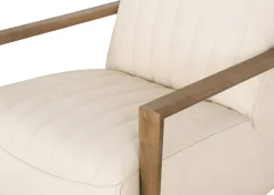 Urban Barn Simone Leather Swivel Chair- Accent Chairs