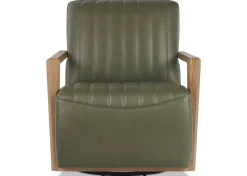 Urban Barn Simone Leather Swivel Chair- Accent Chairs